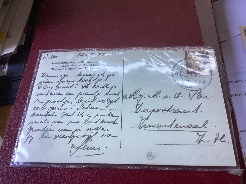 No2038 kaart 25-1-1934 Nederland jaargangen fdc 1963 tm, Ophalen, Beschreven, Nederland