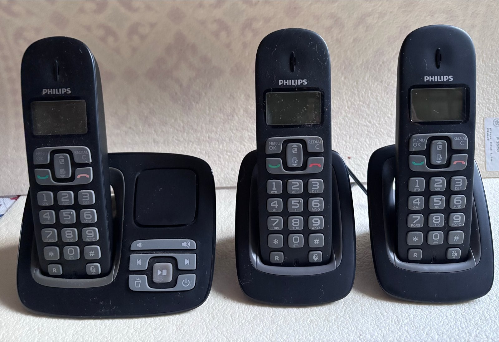 Philips Dect Telefoon Set - 3 Handsets, Telecommunicatie, Ophalen, Gebruikt, 3 handsets