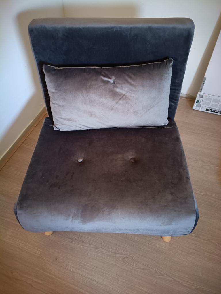 Slaapstoel grijs, Ophalen, Eenpersoons, 190 cm of minder, Zo goed als nieuw