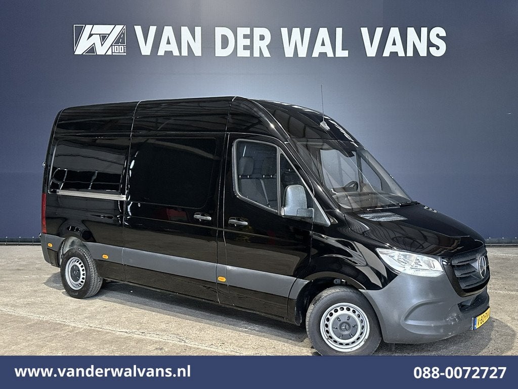 Mercedes-Benz Sprinter 314 CDI 143pk L2H2 Euro6 Airco | Came, Auto's, Stof, 2000 kg, Zwart, Mercedes-Benz