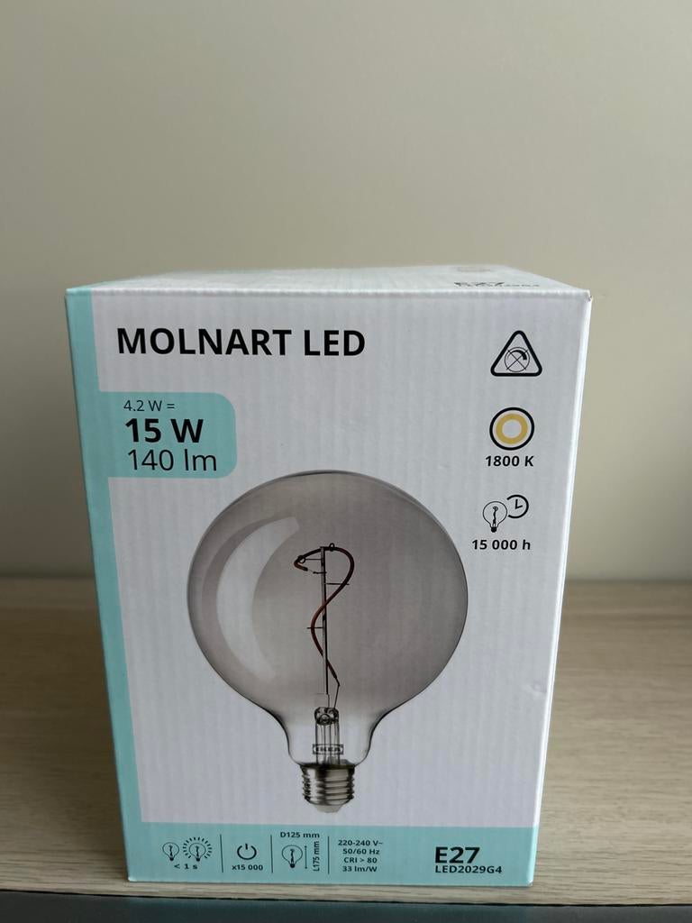 Molnart led, Led-lamp, Minder dan 30 watt, Zo goed als nieuw, E27 (groot)