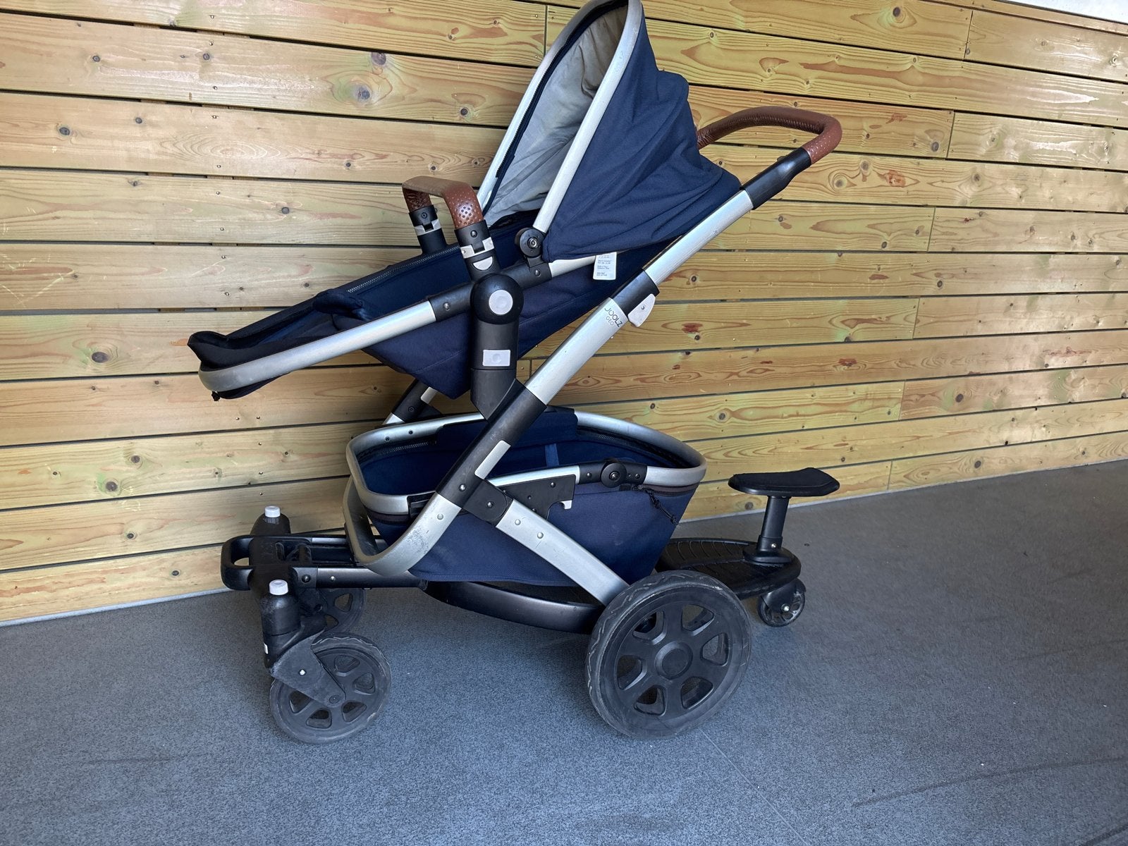 Joolz Day kinderwagen met meerijdplankje, Gebruikt, Kinderwagen, Overige merken, Verstelbare duwstang
