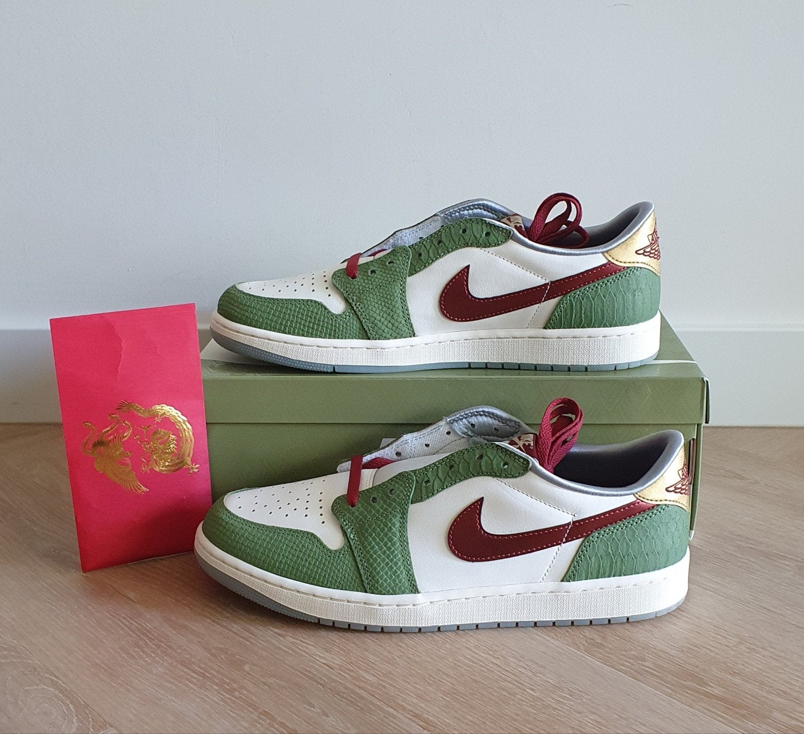 Jordan 1 Low Chinese New Year EU 46, Overige kleuren, Verzenden, Nieuw, Sneakers of Gympen