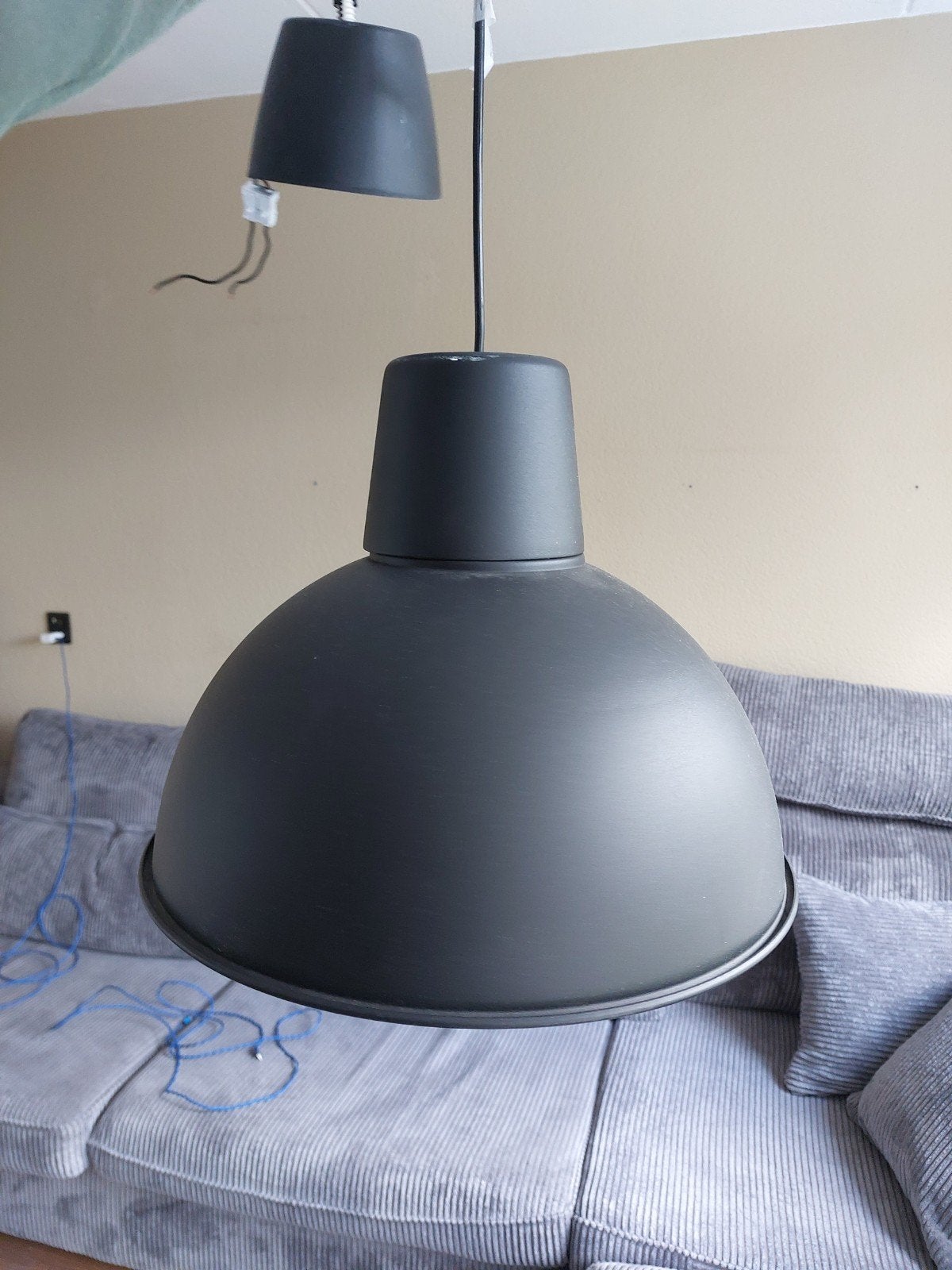 IKEA HANGLAMP ZWART - Modern en Stijlvol, Modern, Industrieel, Ophalen of Verzenden, Zo goed als nieuw, Metaal