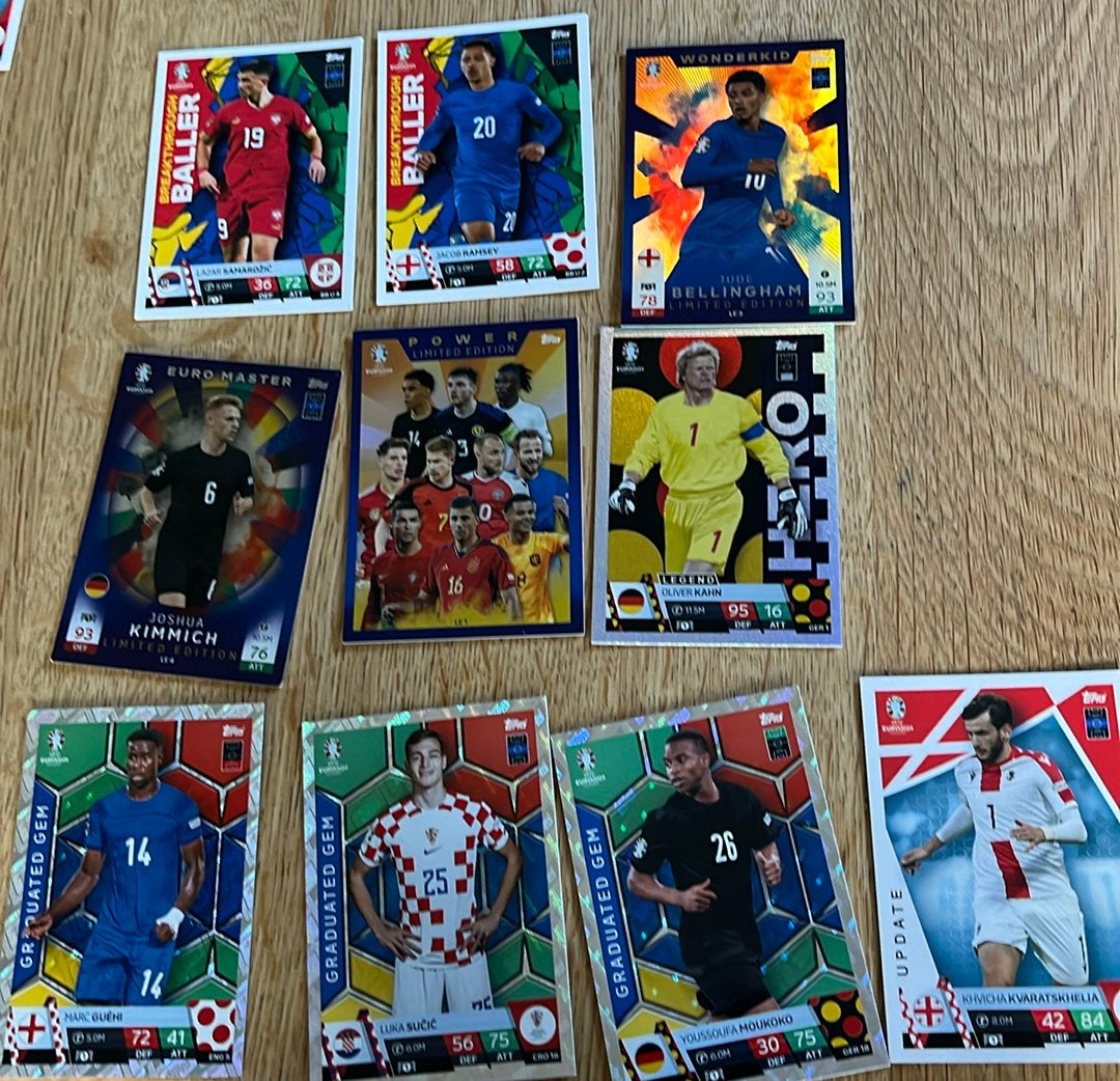 EK voetbalkaarten.      match attax, Ophalen of Verzenden, Zo goed als nieuw, Meerdere plaatjes