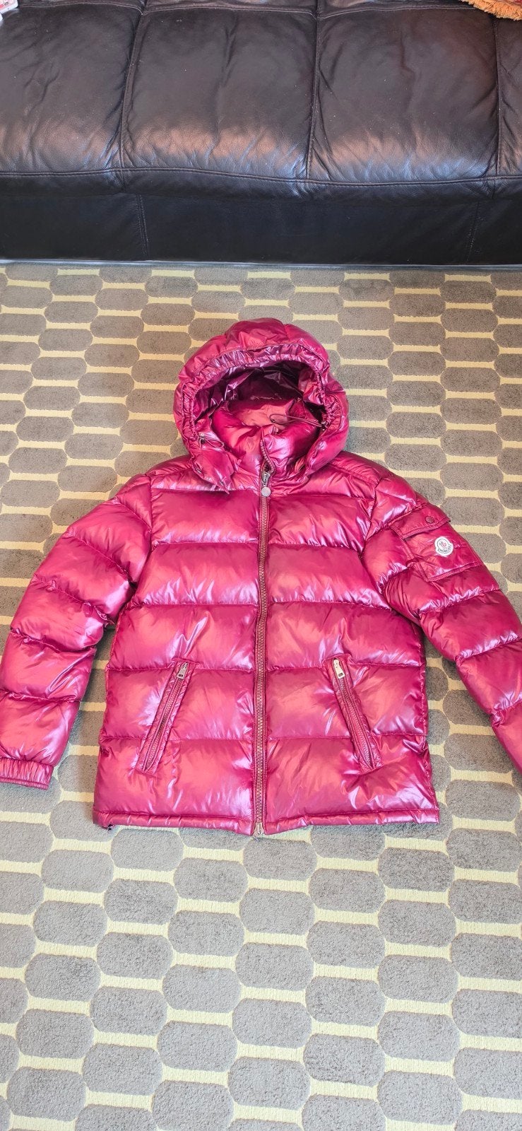 Moncler Puffer Jas Roze voor Meisjes, Ophalen of Verzenden, Gebruikt, Moncler, Meisje