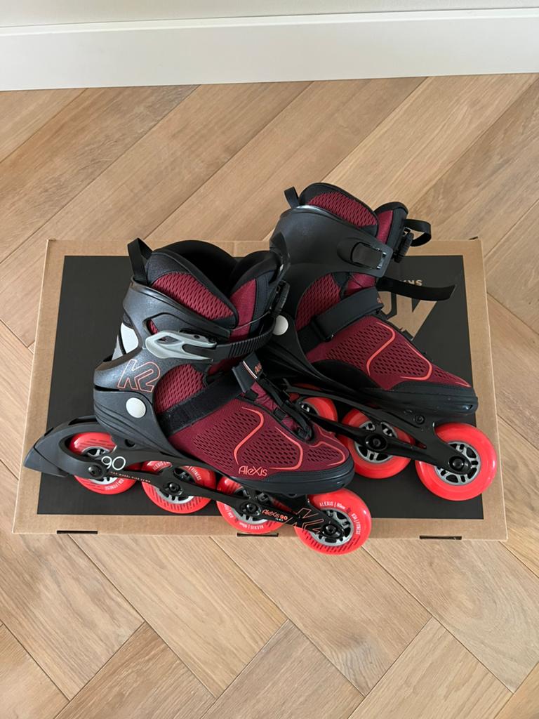 K2 Alexis 90 BOA Inline Skates met Bescherming - Maat 41.5, Sport en Fitness, Skeelers, Ophalen, K2, Verstelbaar, Nieuw