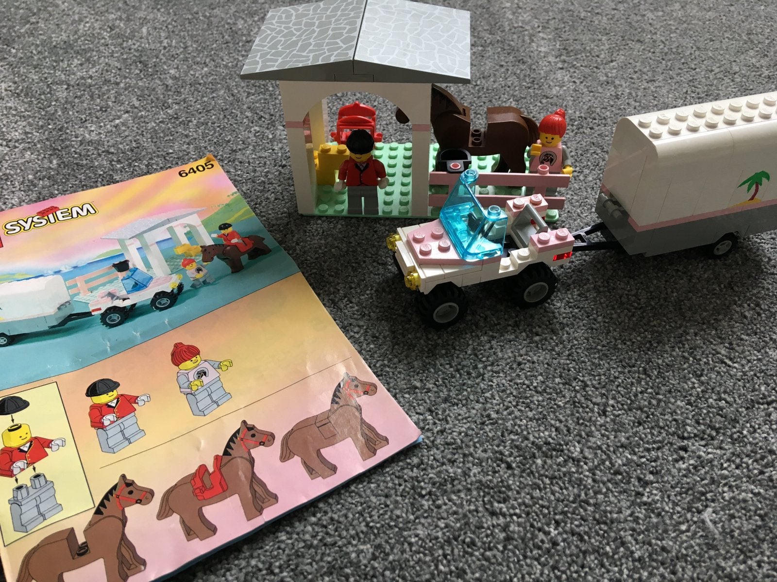 Lego Paradisa 6405 compleet, paarden trailer, Gebruikt, Overige thema's, Lego, Ophalen of Verzenden