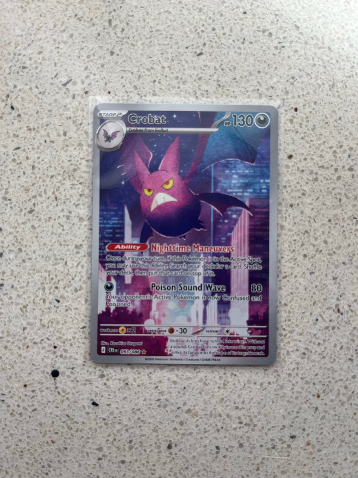 Crobat VMAX Pokémon Kaart - Full Art (097/086), Hobby en Vrije tijd, Verzamelkaartspellen | Pokémon, Ophalen of Verzenden, Zo goed als nieuw
