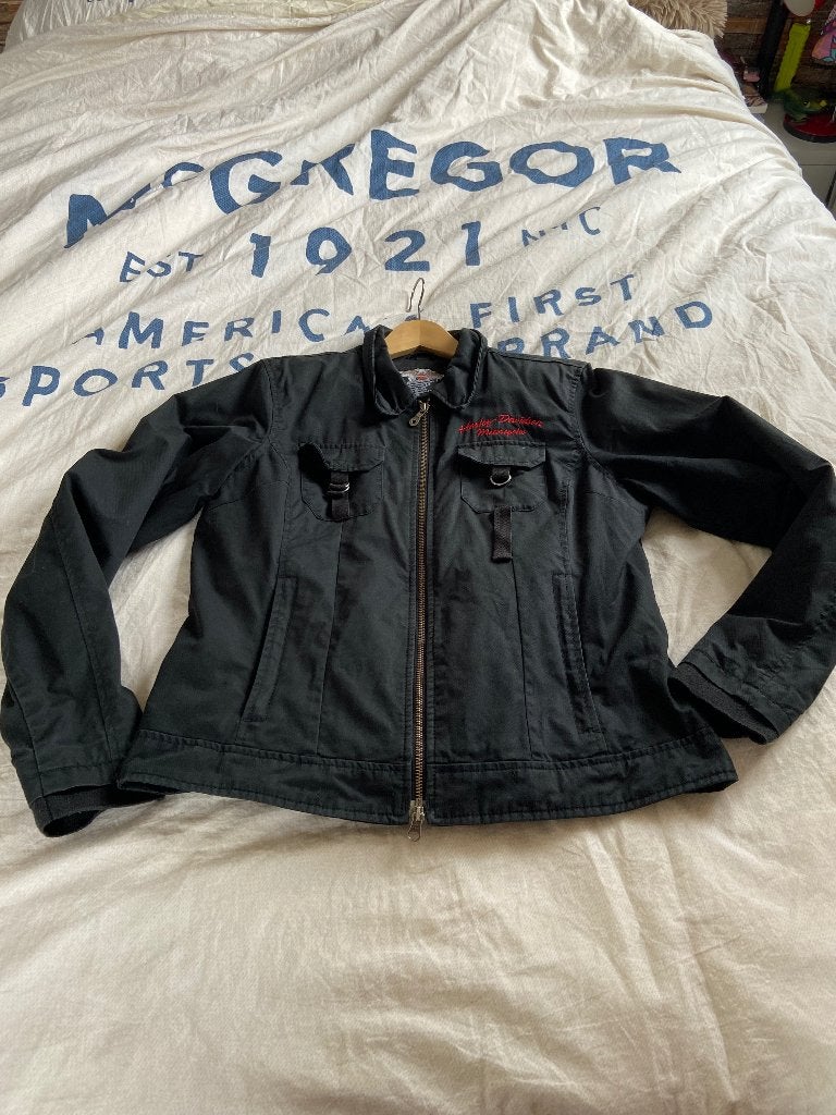 Harley Davidson dames zomer jas, Harley Davidson, Zwart, Maat 42/44 (L), Ophalen of Verzenden