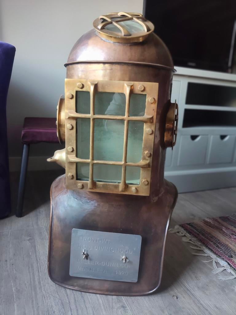 Antieke Koperen Duikhelm - Miller-Dunn Co. 1920, Antiek en Kunst, Antiek | Overige Antiek, Ophalen of Verzenden