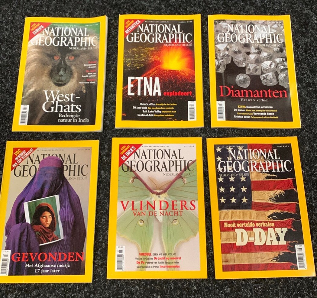 National Geographic magazine, jaargang 2002, 12 edities, Ophalen of Verzenden, Zo goed als nieuw, Wetenschap en Natuur