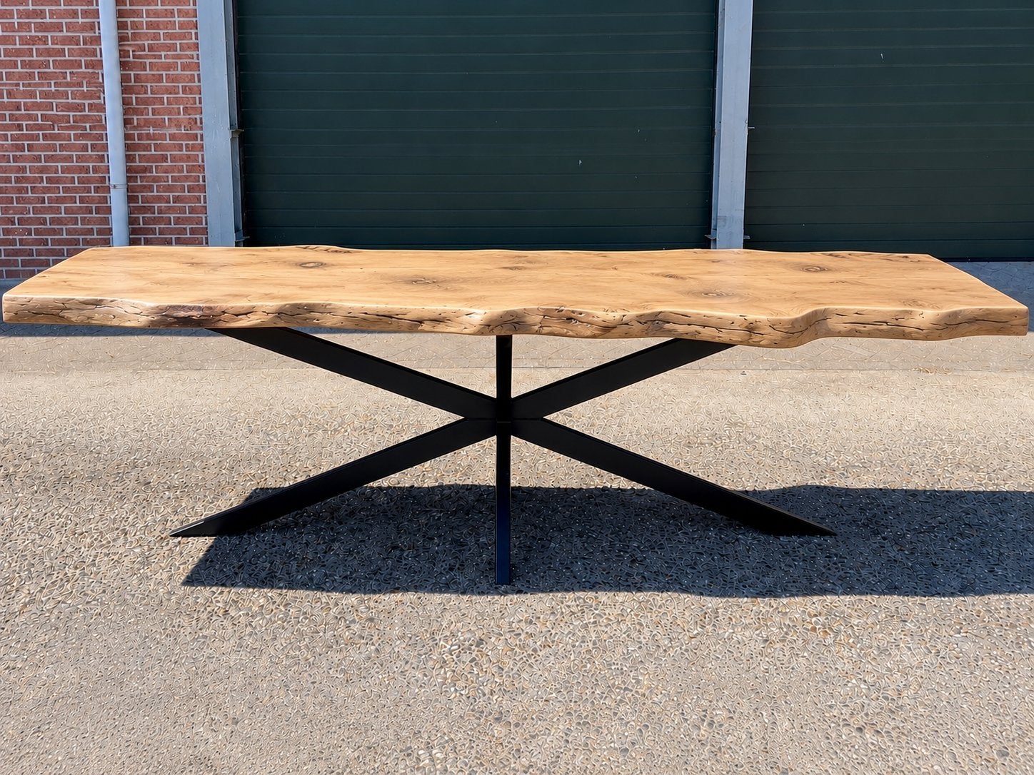 Aanbieding !! Unieke 3 m tafel – Oud Europees eiken, Huis en Inrichting, Ophalen, Eikenhout, 50 tot 100 cm, Vijf personen of meer