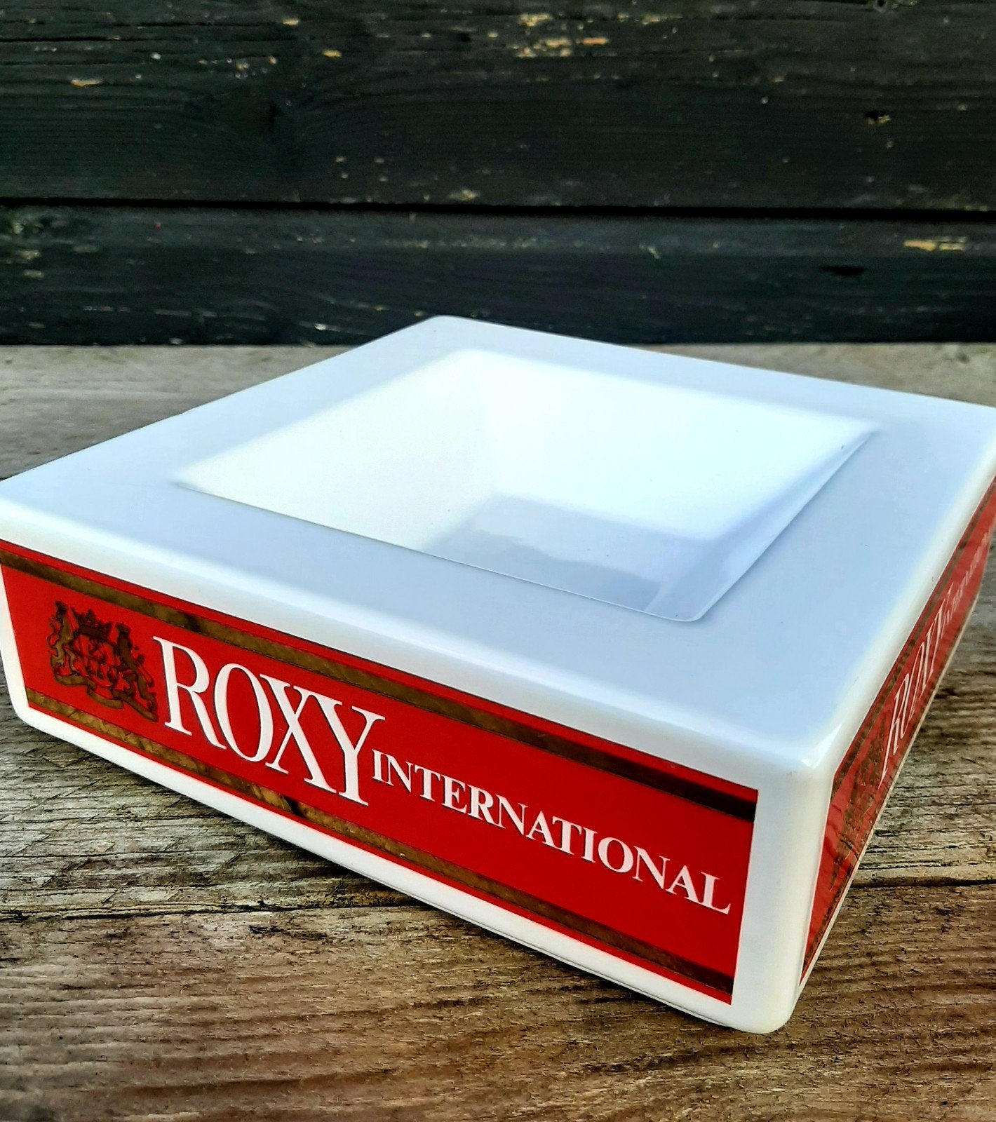 Vintage Cafe asbak - ROXY - (Porselein / XXL / Sigaretten), Ophalen of Verzenden, Zo goed als nieuw, Asbak