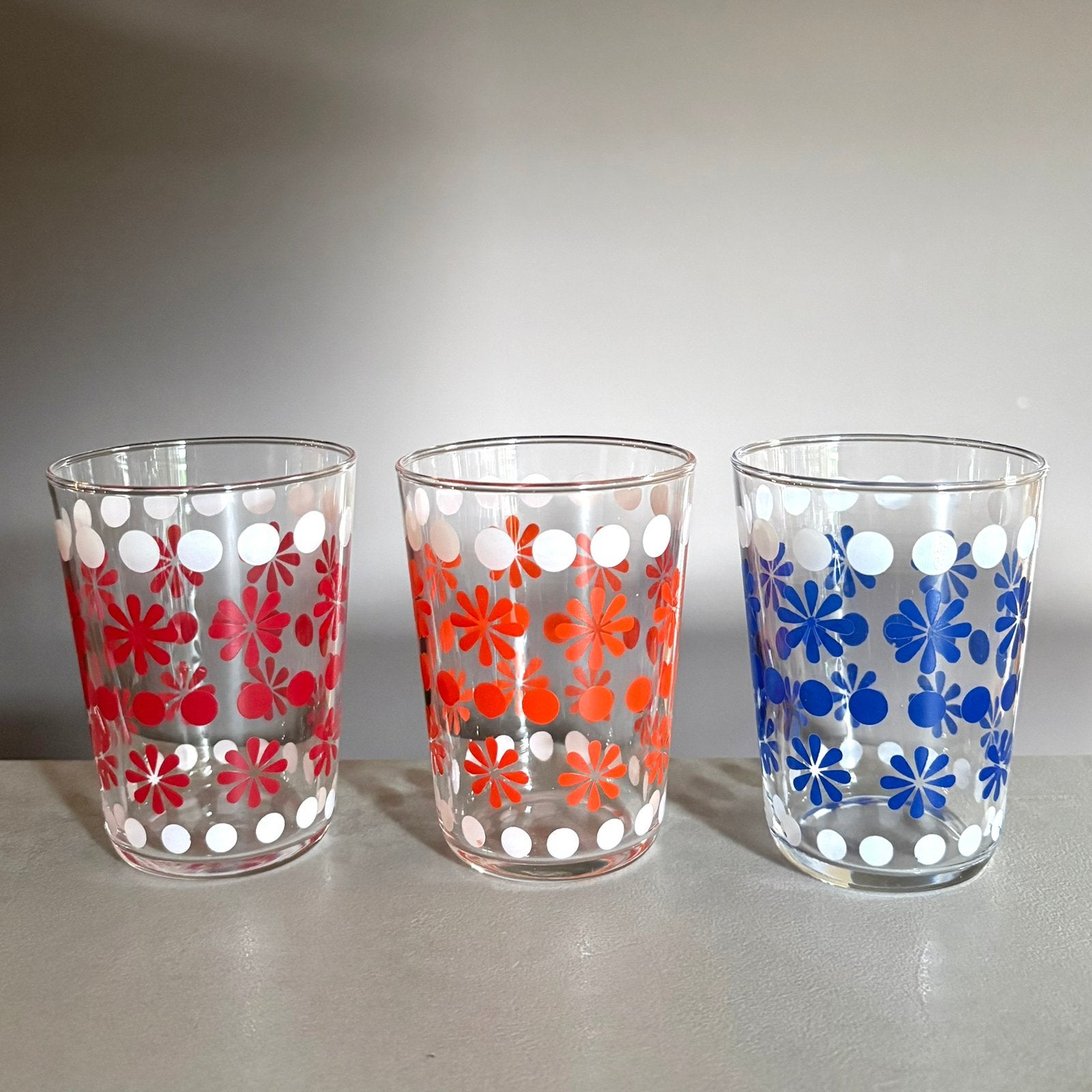 Vintage limonadeglaasjes jaren ‘70, Verzamelen, Ophalen of Verzenden, Zo goed als nieuw