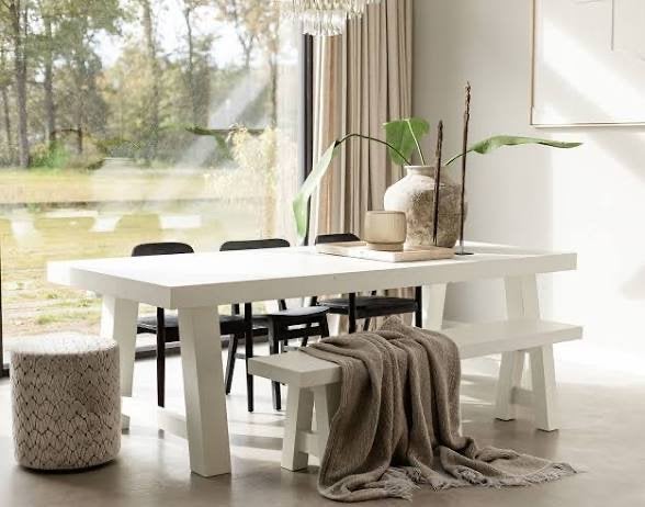 Zuiver A-Framed Eettafel - Wit Vurenhout, Ophalen of Verzenden, Nieuw, Overige houtsoorten