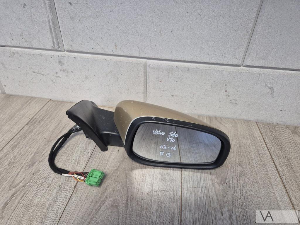 Spiegel rechts Volvo S60 en V70 2003 - 2006 13 draden lampje, Gebruikt, -, -, Ophalen of Verzenden