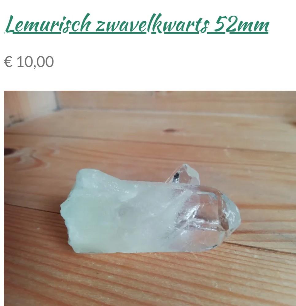 Lemurisch zwavelkwarts 52mm, Ophalen of Verzenden, Mineraal