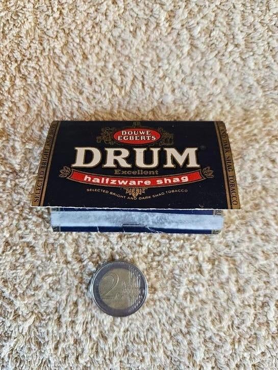 Douwe Egberts Drum luciferdoosje - alle lucifers aanwezig, Verzamelen, Ophalen of Verzenden