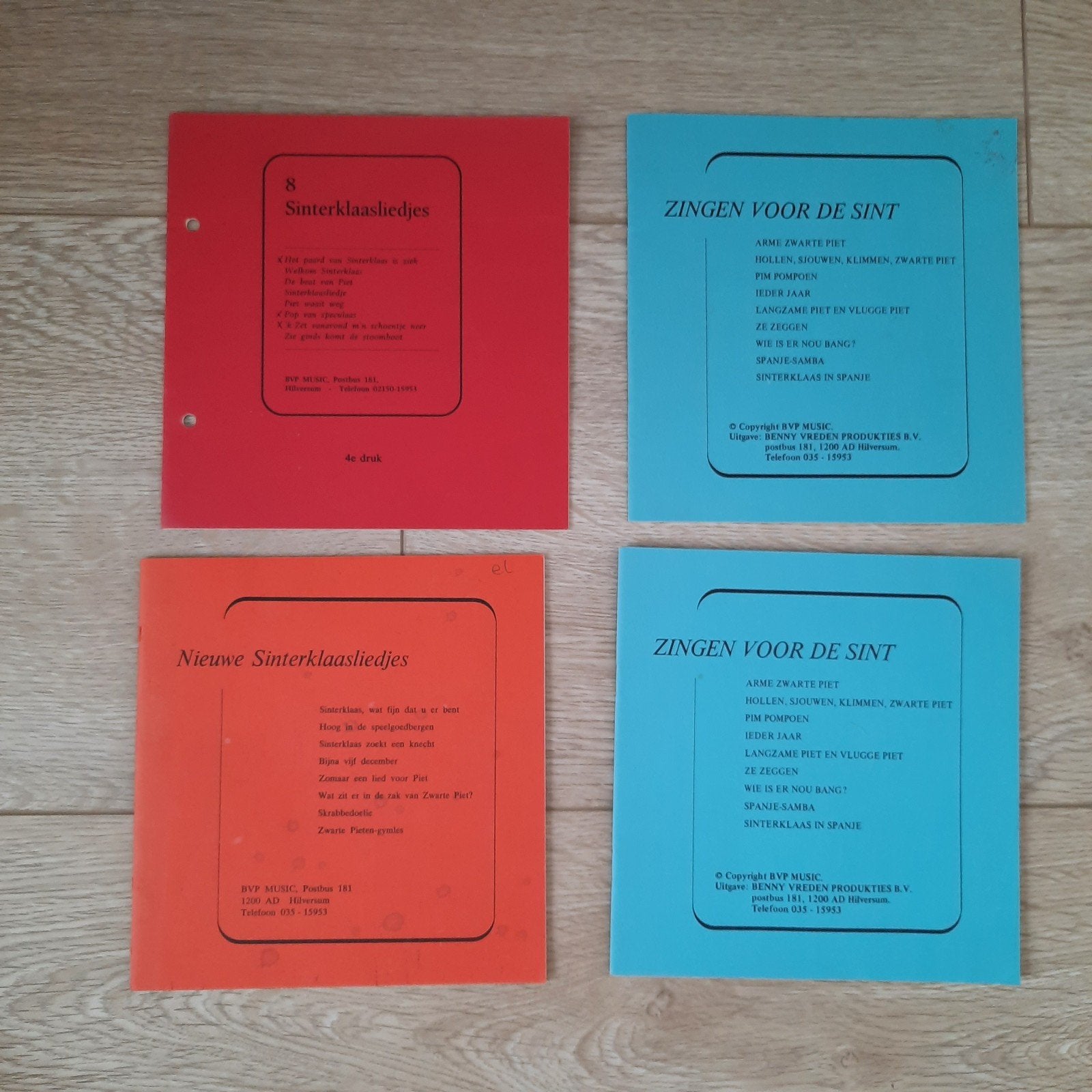 4x muziekboekje (boek) Sinterklaasliedjes voor de Sint, Diversen, Sinterklaas, Ophalen of Verzenden, Zo goed als nieuw