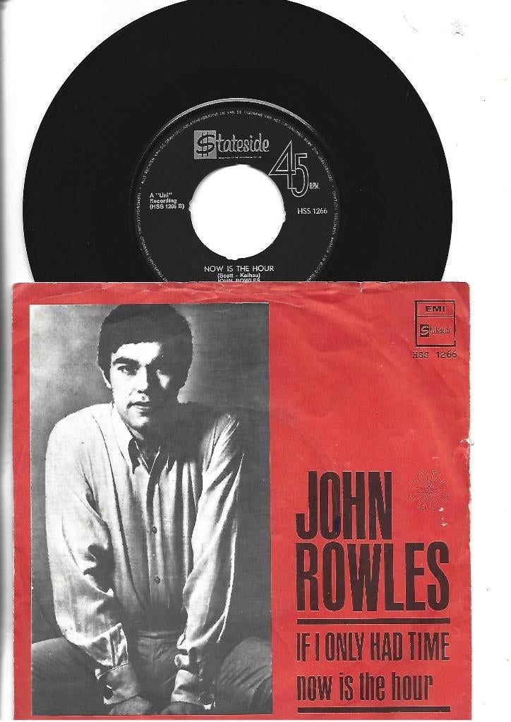 JOHN ROWLES SINGLE 7" IF I ONLY HAD TIME  1968, Cd's en Dvd's, 7 inch, Single, Ophalen of Verzenden, Pop