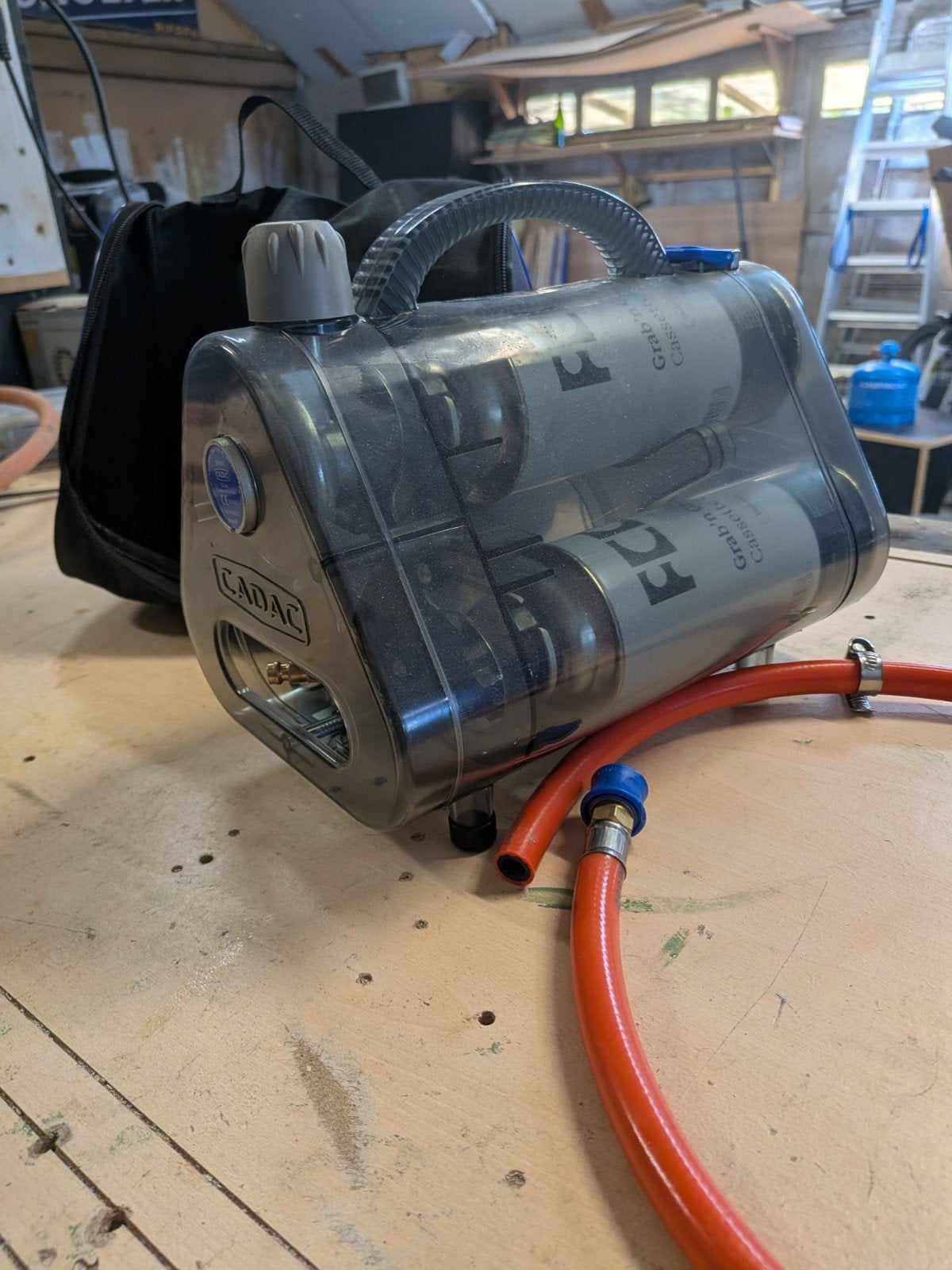 Cadac / Dometic trio power pack, Doe-het-zelf en Verbouw, Compressors, 100 liter of meer, Ophalen, Zo goed als nieuw, Minder dan 200 liter/min