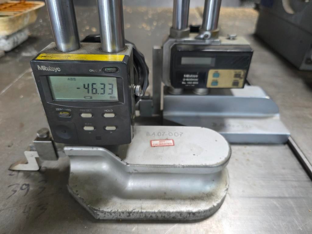2x Digitale Mitutoyo Hoogtemeter 192 - 603 & 192 - 614, Ophalen of Verzenden, Gebruikt, Overige meters