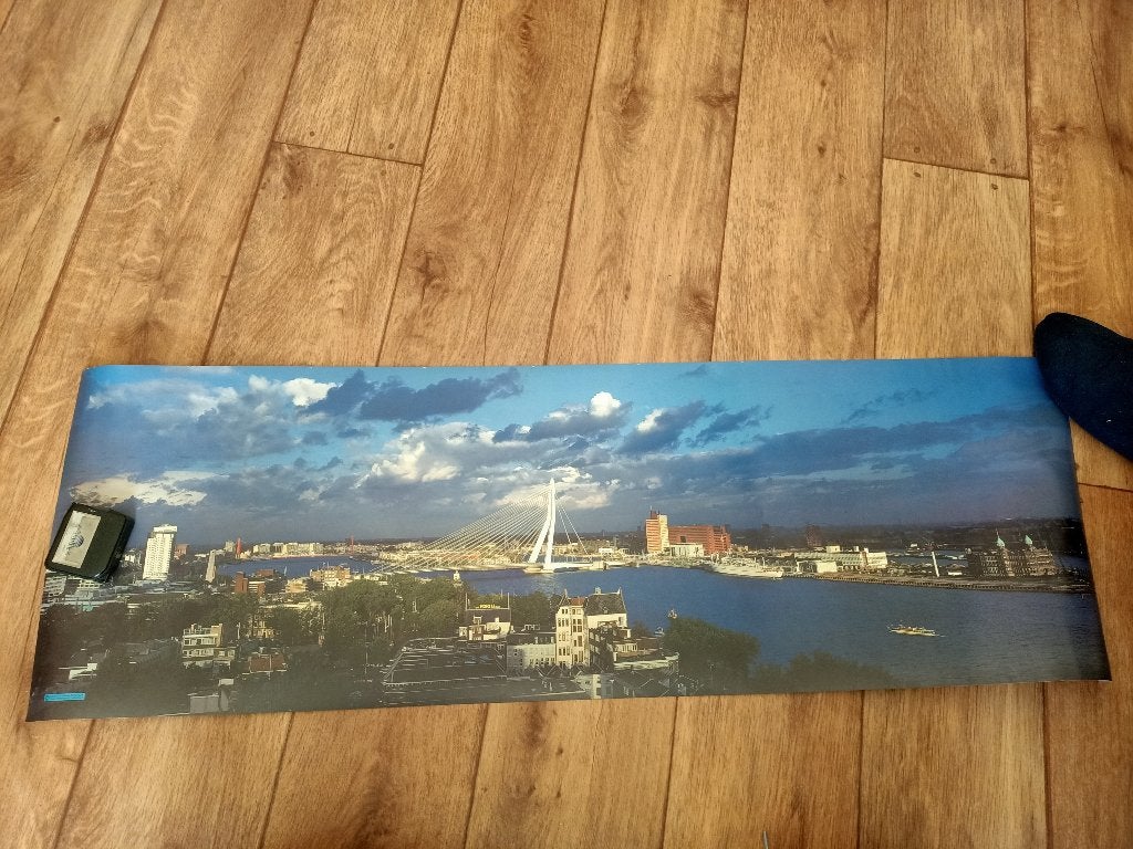 Poster van Rotterdam - Erasmusbrug, Ophalen, Rechthoekig Liggend, Zo goed als nieuw, A1 t/m A3