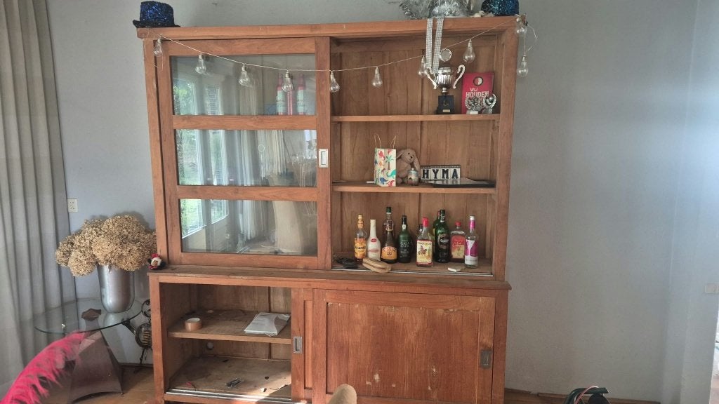 Kast, Ophalen, Gebruikt, 200 cm of meer, Teakhout