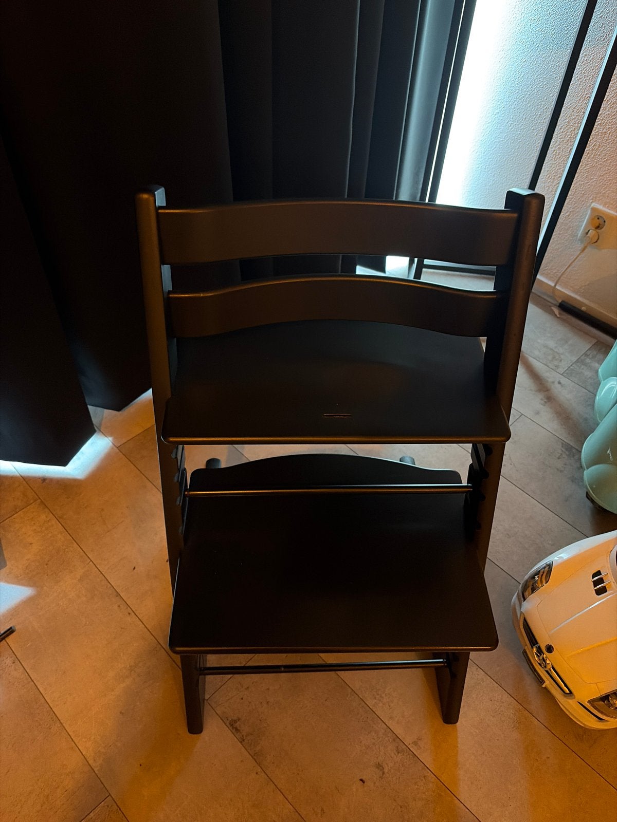 Stokke Tripp Trapp meegroeistoel nieuw model zwart orgioneel, Ophalen, Gebruikt, Meegroeistoel, Aanschuifbaar