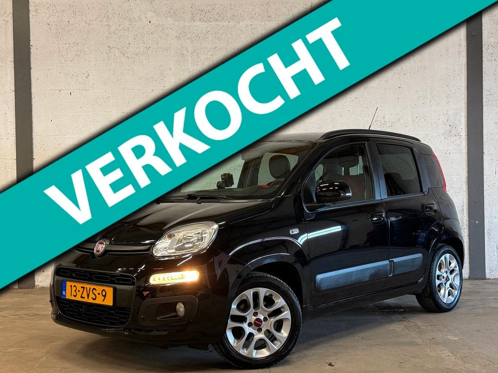 Fiat Panda 0.9 TwinAir Sempre Airco|Navi|CV|APK 06-2027 !, Auto's, Fiat, Voorwielaandrijving, Euro 5, Zwart, Panda