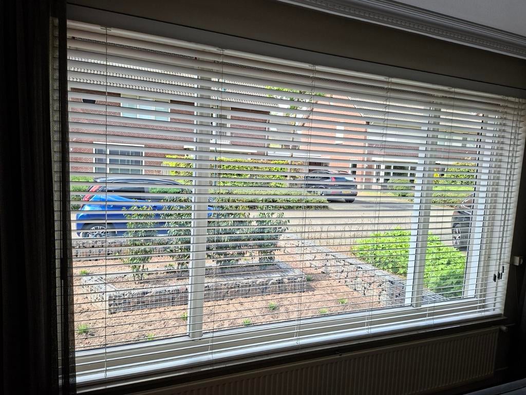 Houten luxaflex   Wit  3m x 1.70, Ophalen of Verzenden, Zo goed als nieuw, Wit