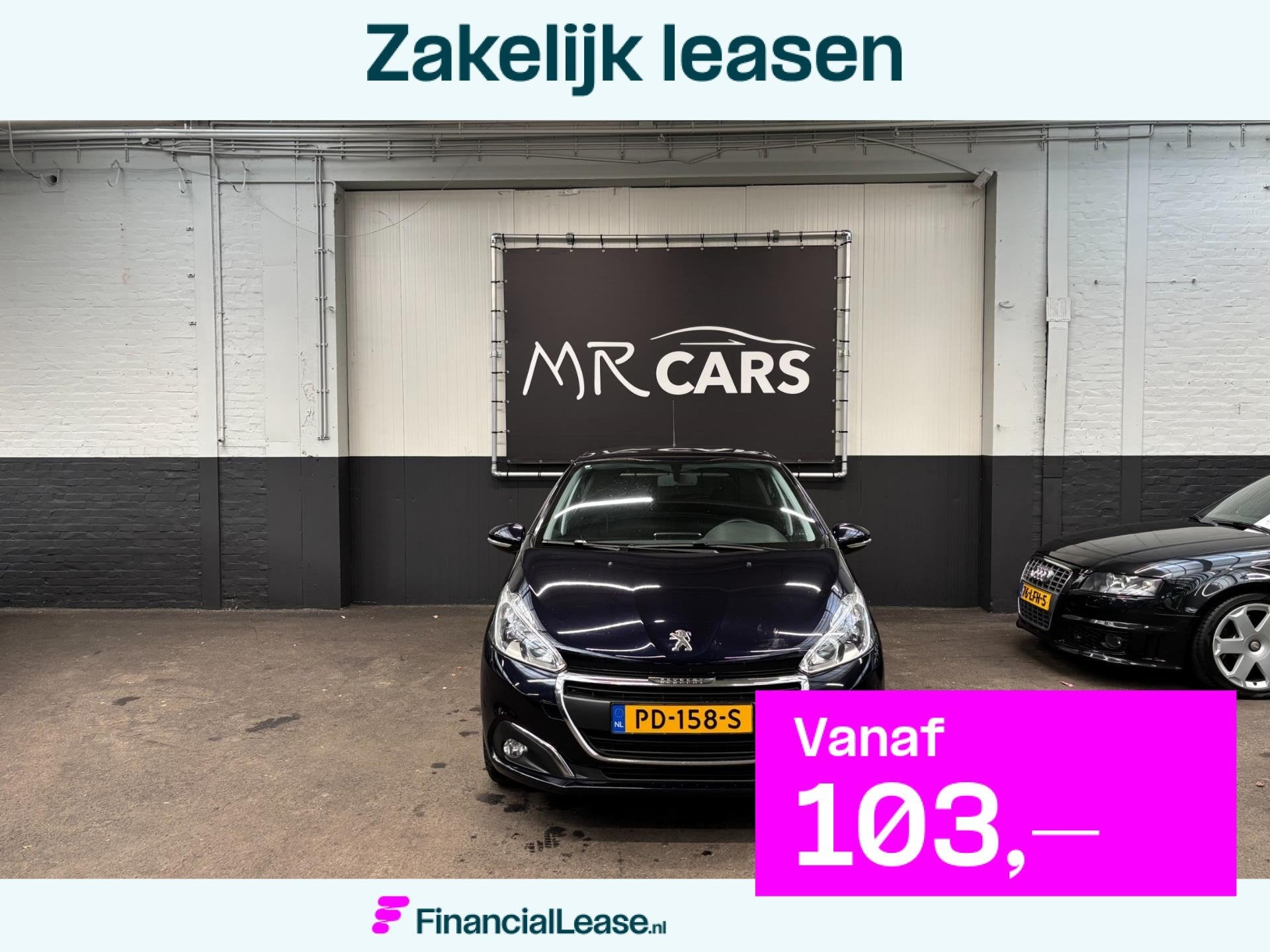 Peugeot 208 1.2 PureTech Blue Lease Navi/Airco/Cruise Contro, Voorwielaandrijving, Bluetooth, Stof, Gebruikt