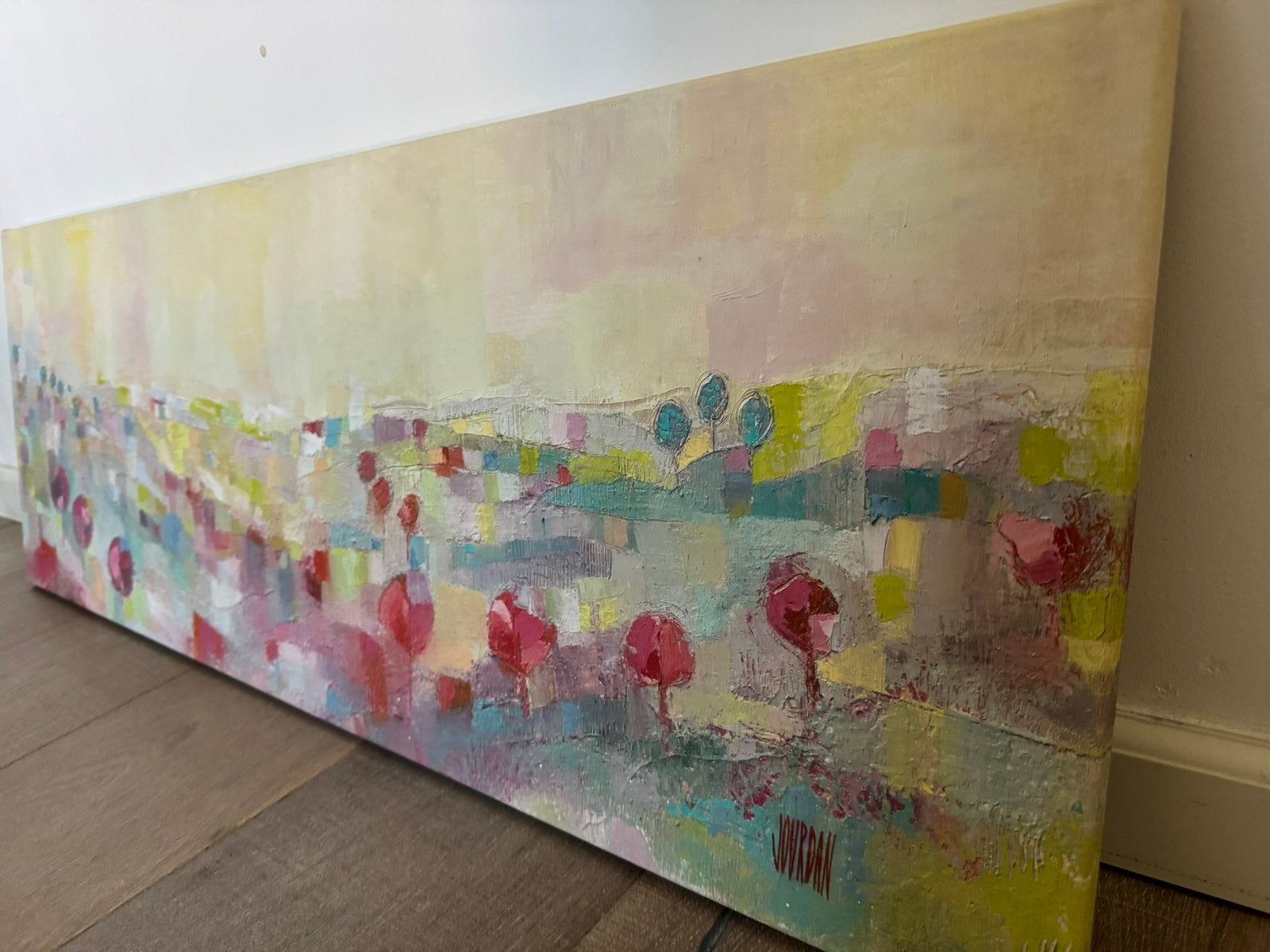 TE KOOP: Mooie schilderij | Jourdan | 35x100, Antiek en Kunst, Kunst | Schilderijen | Klassiek, Ophalen