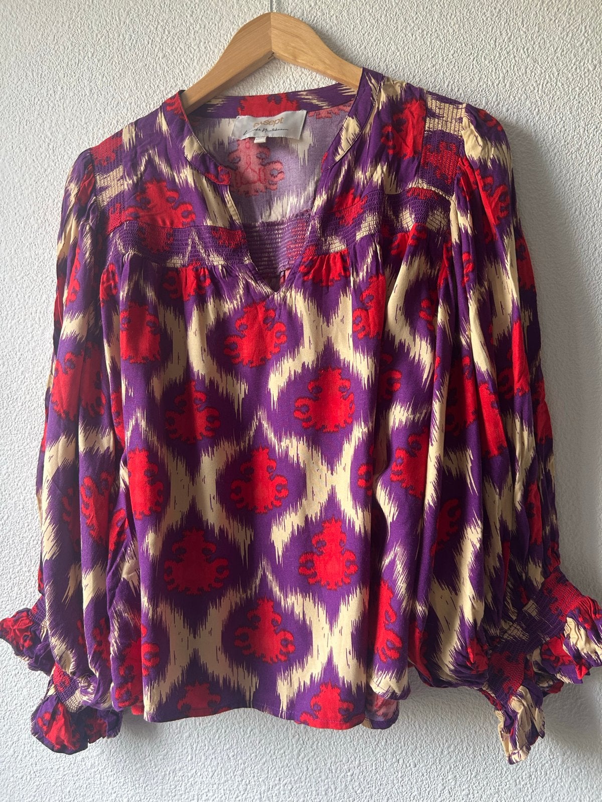 Kleurrijke blouse van lonneke nooteboom, Verzenden, Zo goed als nieuw, Maat 42/44 (L), Meerkleurig