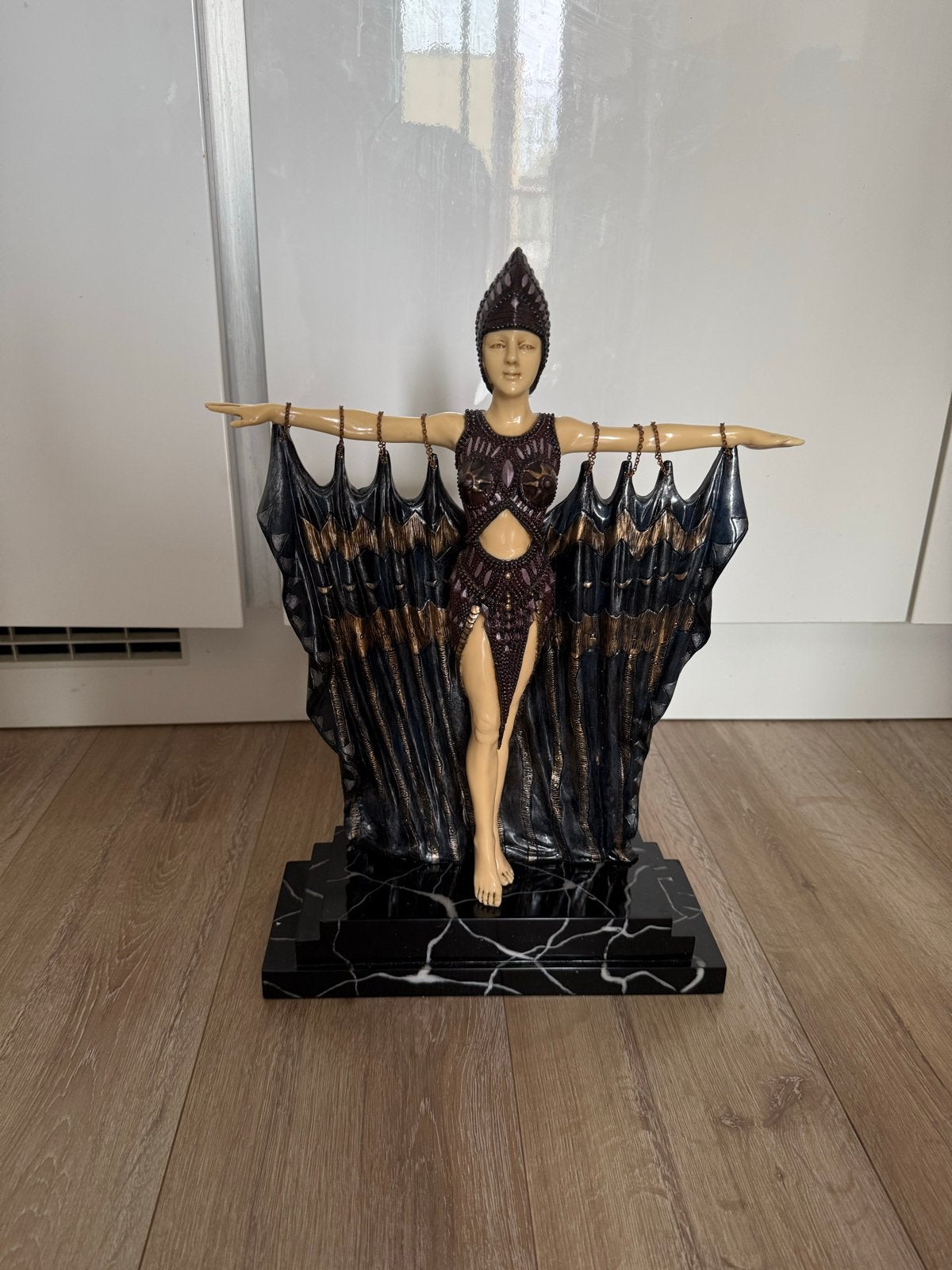 Prachtig Art Deco Beeld Vrouw 48cm - Nieuw in doos, Art deco, Ophalen of Verzenden, Beeld, Vrouw