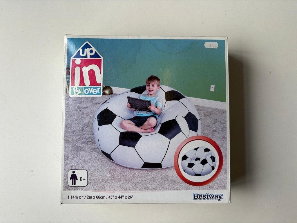 Bestway Opblaasbare Voetbal Zitzak - Comfortabel & Leuk!, Ophalen of Verzenden, Nieuw, Meerkleurig, Zitzak