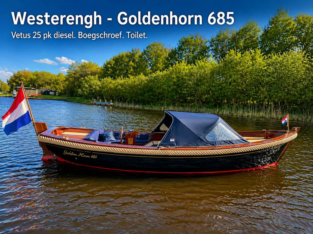 🇳🇱 Goldenhorn / Westerengh 685 Sloep, Boegschroef, Toilet, Watersport en Boten, Sloepen, 10 tot 30 pk, Binnenboordmotor, 6 meter of meer
