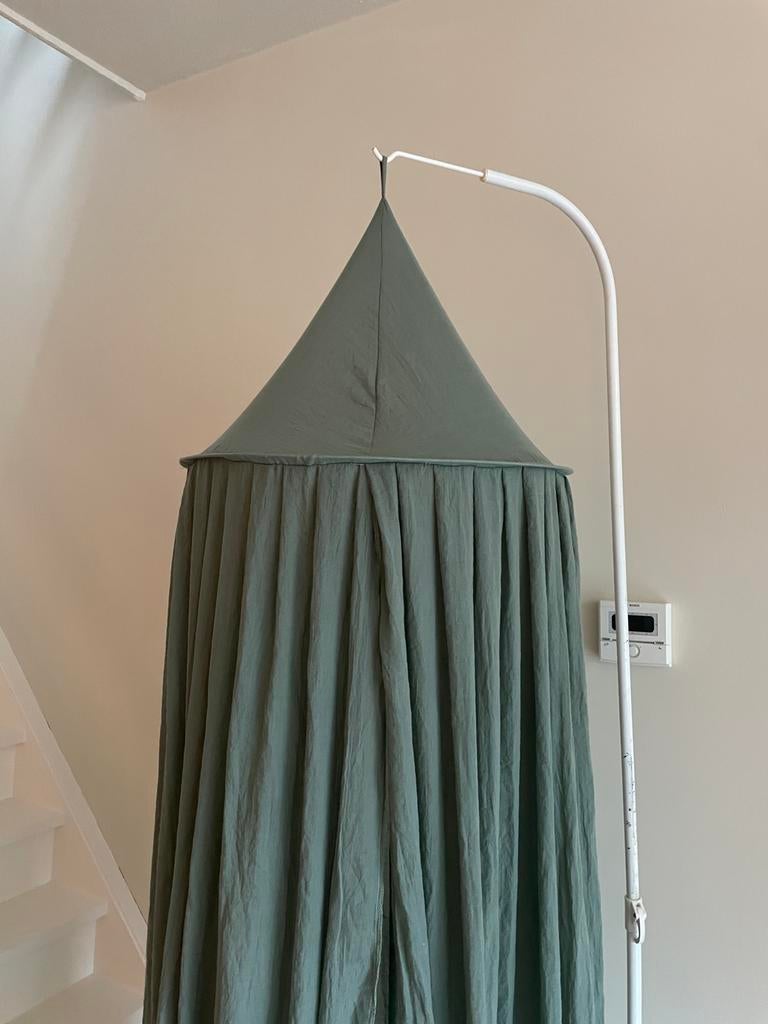 Jollein groene klamboe met houder, Kinderen en Baby's, Ophalen, Zo goed als nieuw, Ledikant