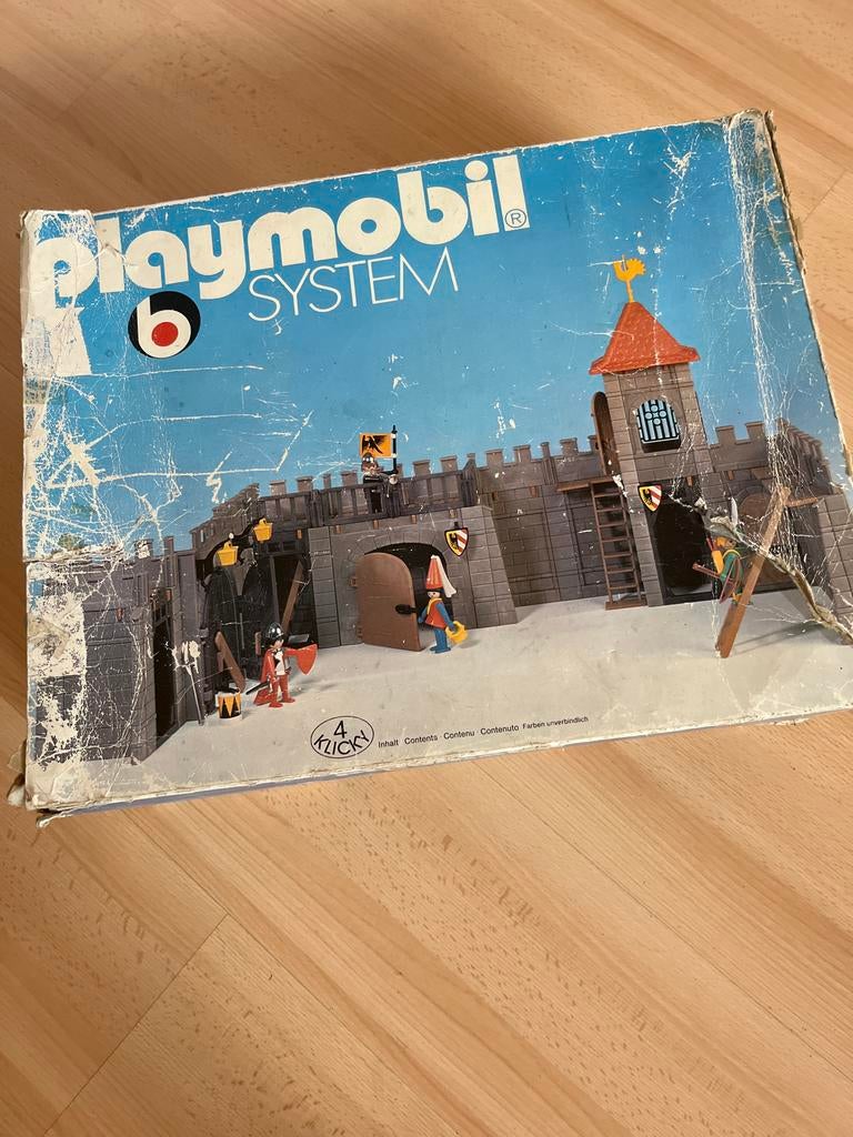 Vintage Playmobil Kasteel - Compleet met doos, Ophalen of Verzenden, Zo goed als nieuw, Complete set