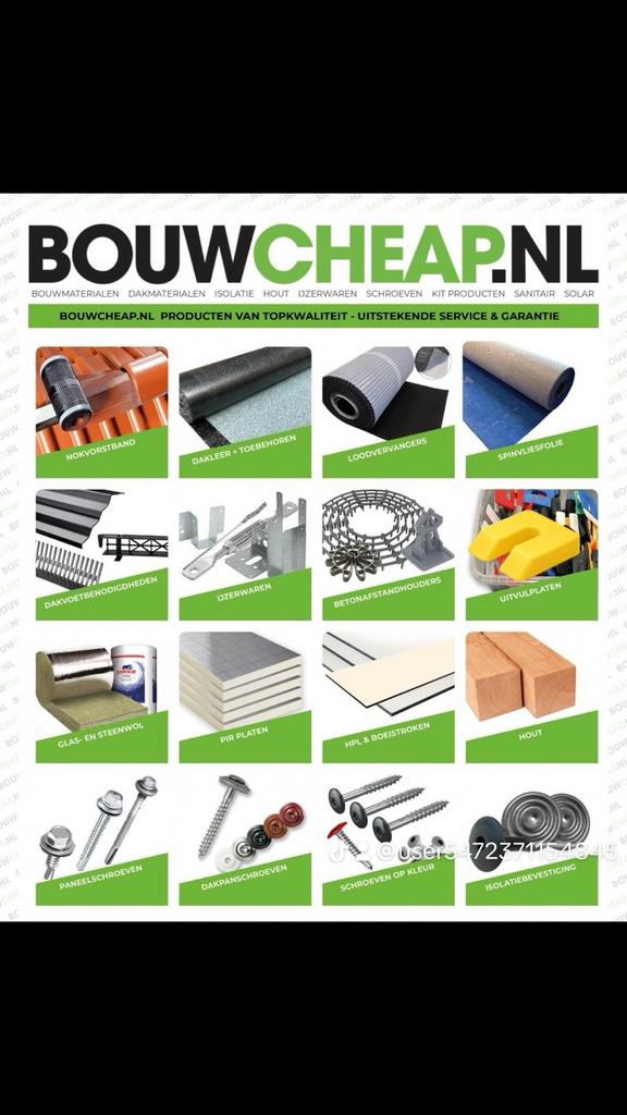 Spinvliesfolie pro 1.50x50mtr.150grams., Ophalen of Verzenden, Nieuw, Overige materialen, 15 m² of meer