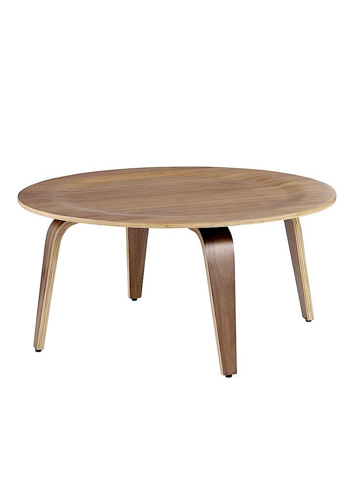 Eames CTW Plywood Salontafel DD (nieuw), 100 tot 150 cm, Rond, Nieuw, Overige houtsoorten