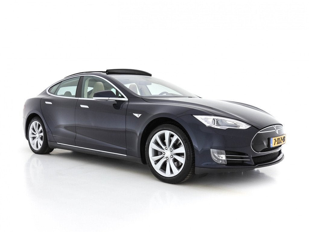 Tesla Model S 85 Base [ 3-Fase-11kW ] (INCL-BTW) *PANO | KEY, Auto's, Tesla, Bedrijf, Te koop, Model S, ABS, Achteruitrijcamera