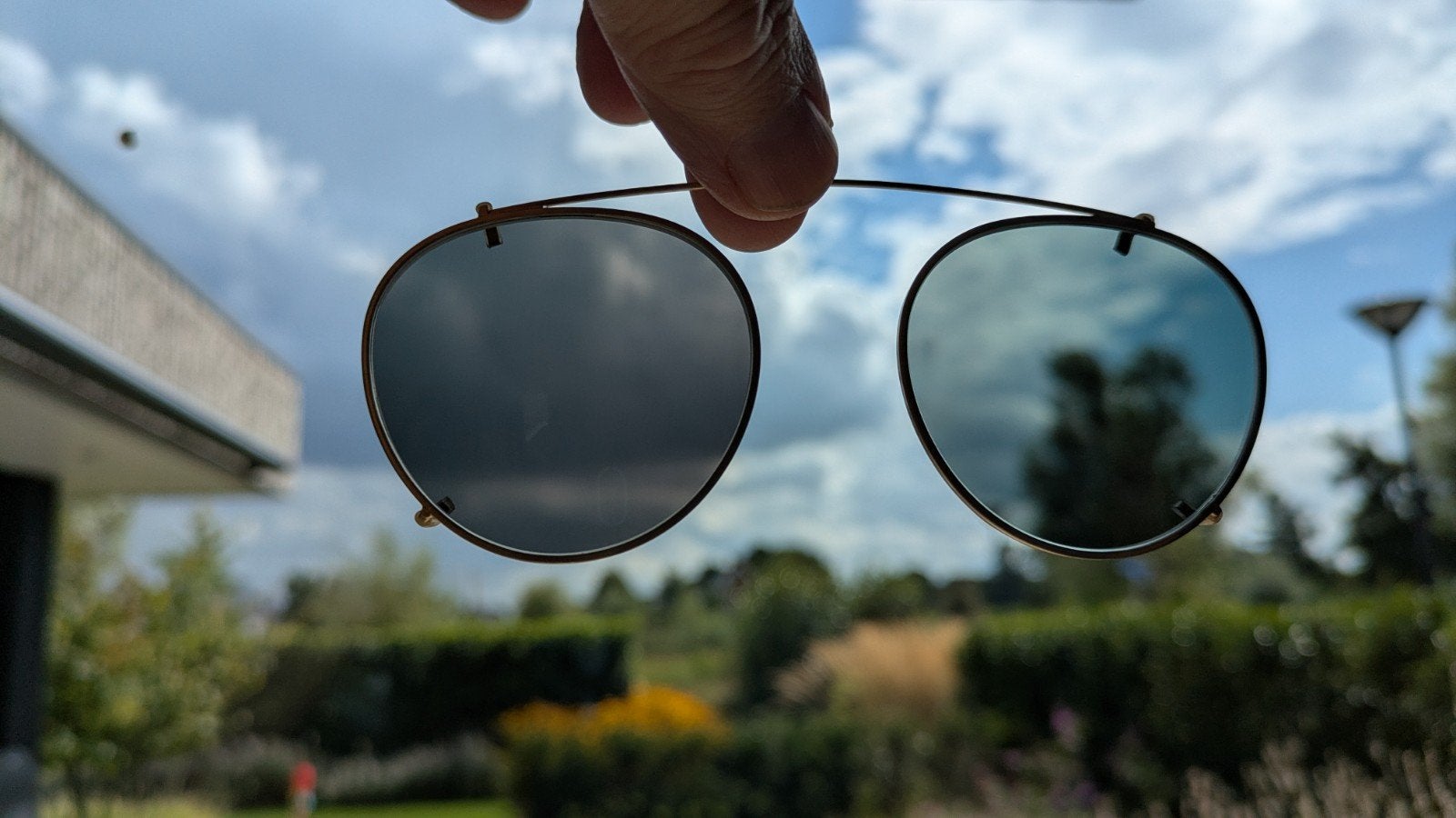 Pierce clip-on zonnebril van Ace and Tate met matgouden rand, Ophalen of Verzenden, Gebruikt, Overige merken