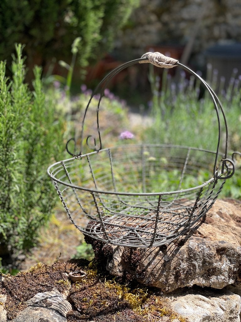 Brocante draadmand uit Frankrijk, Ophalen of Verzenden