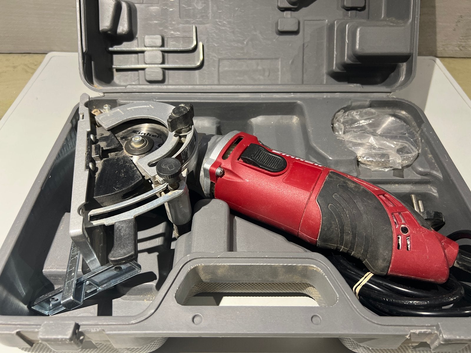 Einhell invalzaag in koffer - Zo goed als nieuw, N, N, Ophalen of Verzenden, Zo goed als nieuw