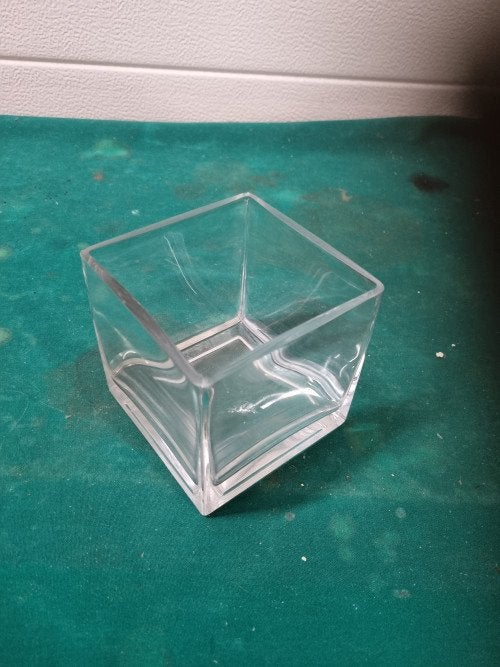 bloempot glas vierkant, Ophalen of Verzenden, 'T Olde Gre-j, Info@toldegrej.nl, Endepoelstraat 20f Didam