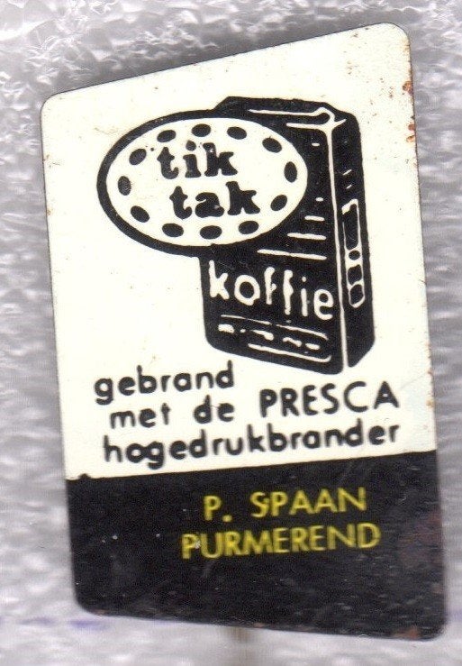 Speldje TIK TAK G SPAAN PURMEREND SUPERMARKT (A12), Ophalen of Verzenden, Gebruikt, Overige onderwerpen