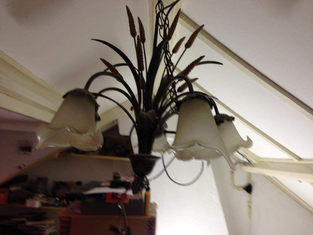 Hanglamp met korenaren motief, Huis en Inrichting, Lampen | Kroonluchters, Ophalen of Verzenden, Zo goed als nieuw