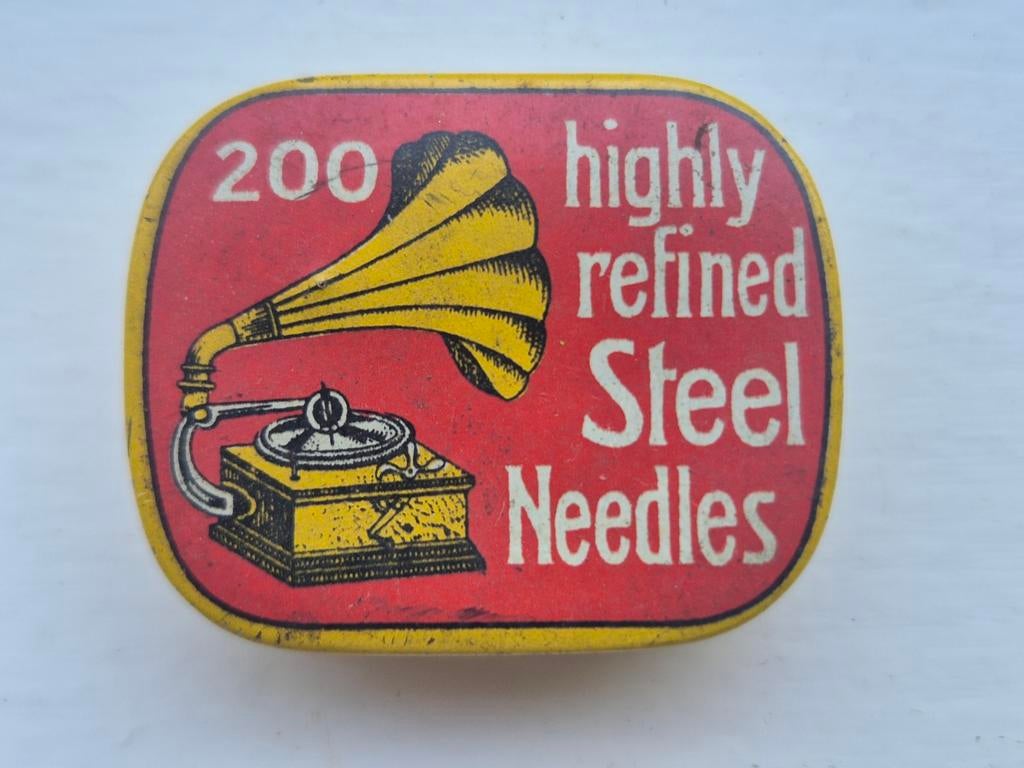 Grammofoon naalden blikje Highly Refined steel needles vol, Verzamelen, Blikken, Ophalen of Verzenden, Overige